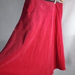 Pink Corduroy A~Line Skirt